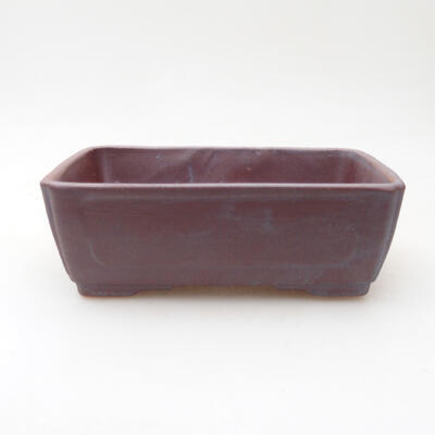 Ceramic bonsai bowl 12.5 x 9 x 4.5 cm, brown color - 1