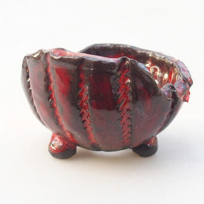 Ceramic shell 7.5 x 7.5 x 5 cm, color red - 1