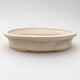 Ceramic bonsai bowl 13 x 10 x 3 cm, beige color - 1/3