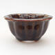 Ceramic bonsai bowl 8 x 8 x 4.5 cm, color green - 1/3