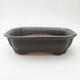 Ceramic bonsai bowl 15.5 x 12 x 4.5 cm, gray color - 1/3