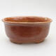 Ceramic bonsai bowl 11.5 x 9.5 x 5.5 cm, brown color - 1/3