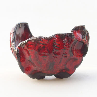 Ceramic shell 7 x 7 x 5 cm, color red - 1
