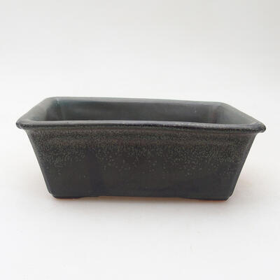 Ceramic bonsai bowl 11.5 x 8 x 4.5 cm, gray color - 1