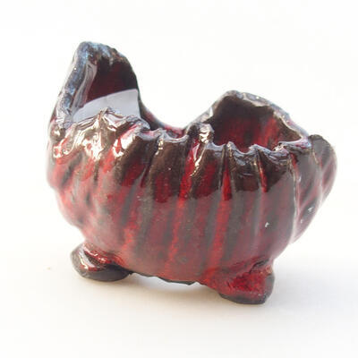 Ceramic shell 7 x 7 x 6 cm, color red - 1