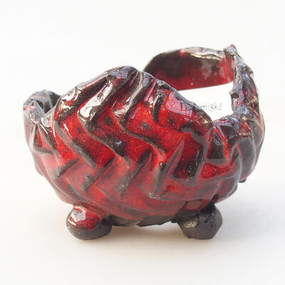 Ceramic shell 7 x 7 x 6 cm, color red - 1