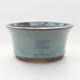 Ceramic bonsai bowl 8.5 x 8.5 x 4 cm, color blue - 1/3