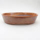 Ceramic bonsai bowl 17 x 14 x 4 cm, color brown - 1/3
