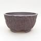 Ceramic bonsai bowl 13.5 x 13.5 x 7 cm, color cracked - 1/3