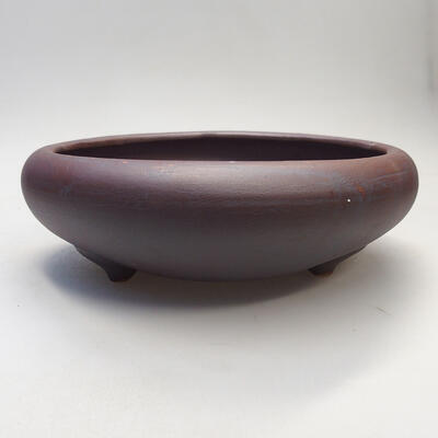 Ceramic bonsai bowl 19 x 19 x 7 cm, color brown - 1