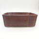 Ceramic bonsai bowl 20.5 x 16 x 7 cm, brown color - 1/3