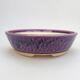 Ceramic bonsai bowl 19.5 x 19.5 x 5.5 cm, color purple - 1/3