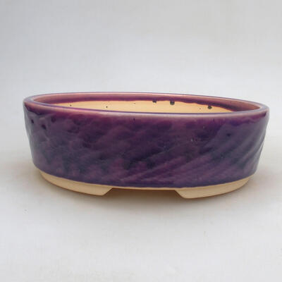 Ceramic bonsai bowl 18 x 18 x 5.5 cm, color purple - 1
