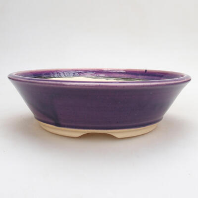 Ceramic bonsai bowl 19 x 19 x 5.5 cm, color purple - 1