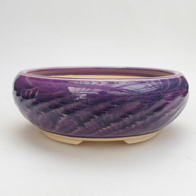 Ceramic bonsai bowl 17.5 x 17.5 x 7 cm, color purple - 1