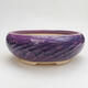 Ceramic bonsai bowl 17.5 x 17.5 x 7 cm, color purple - 1/3