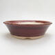 Ceramic bonsai bowl 19.5 x 19.5 x 6 cm, color purple - 1/3