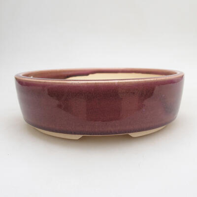 Ceramic bonsai bowl 18.5 x 18.5 x 6 cm, color purple - 1