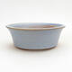 Ceramic bonsai bowl 13 x 13 x 5 cm, color blue - 1/3