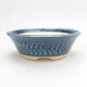 Ceramic bonsai bowl 18 x 18 x 6 cm, color blue - 1/3