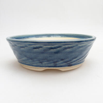 Ceramic bonsai bowl 20.5 x 20.5 x 6.5 cm, color blue - 1