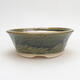 Ceramic bonsai bowl 17 x 17 x 6 cm, color green - 1/3