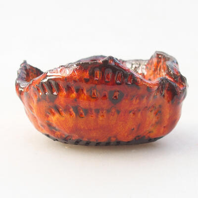 Ceramic shell 7.5 x 7 x 4 cm, color orange - 1
