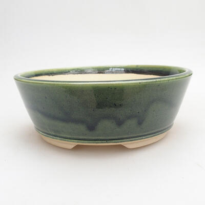 Ceramic bonsai bowl 18 x 18 x 6.5 cm, color green - 1