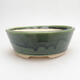 Ceramic bonsai bowl 18 x 18 x 6.5 cm, color green - 1/3