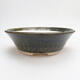 Ceramic bonsai bowl 21.5 x 21.5 x 6.5 cm, color green - 1/3