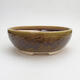 Ceramic bonsai bowl 20 x 20 x 7 cm, color green-brown - 1/3