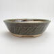 Ceramic bonsai bowl 19.5 x 19.5 x 6 cm, blue-black color - 1/3