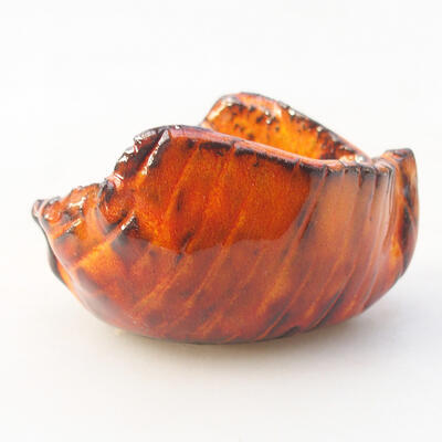 Ceramic shell 7 x 7 x 5 cm, color orange - 1
