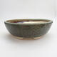 Ceramic bonsai bowl 21 x 21 x 7 cm, blue-black color - 1/3
