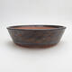 Ceramic bonsai bowl 21.5 x 21.5 x 6 cm, metal color - 1/3
