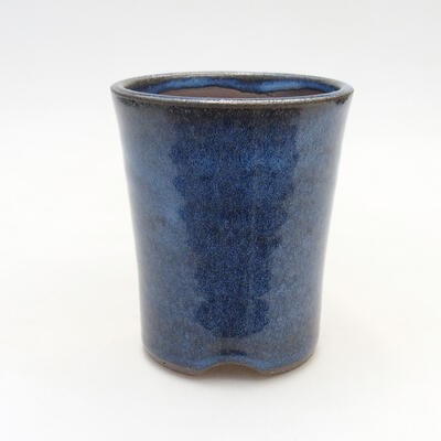 Ceramic bonsai bowl 8 x 8 x 10 cm, color blue - 1
