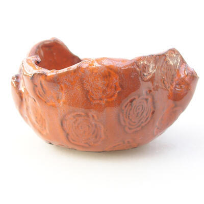 Ceramic shell 7.5 x 7.5 x 5 cm, color orange - 1