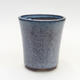 Ceramic bonsai bowl 9 x 9 x 10 cm, color blue - 1/3