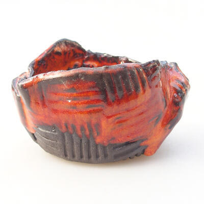 Ceramic shell 7 x 6.5 x 6 cm, color orange - 1