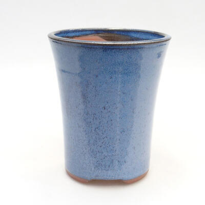 Ceramic bonsai bowl 10.5 x 10.5 x 13.5 cm, color blue - 1