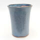 Ceramic bonsai bowl 10 x 10 x 13 cm, color blue - 1/3