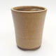 Ceramic bonsai bowl 8.5 x 8.5 x 10 cm, brown color - 1/3