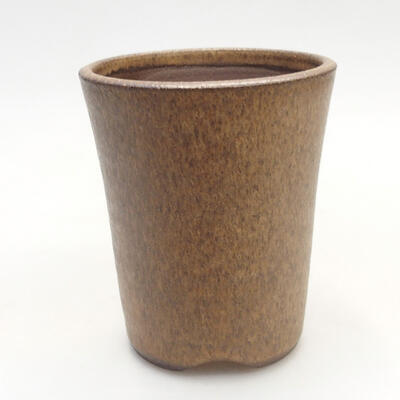 Ceramic bonsai bowl 8 x 8 x 10 cm, color brown - 1