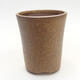 Ceramic bonsai bowl 8 x 8 x 10 cm, color brown - 1/3