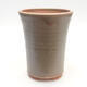 Ceramic bonsai bowl 10.5 x 10.5 x 14 cm, brown color - 1/3