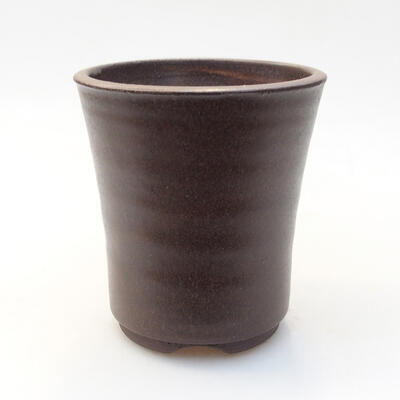 Ceramic bonsai bowl 9 x 9 x 10.5 cm, color brown - 1