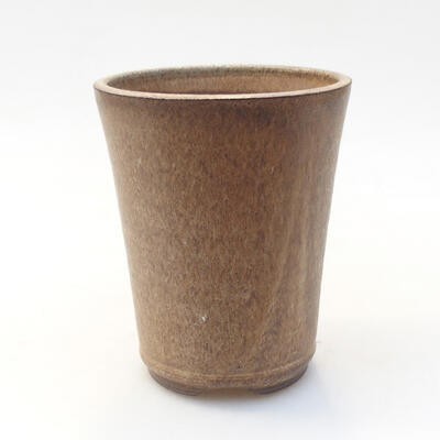 Ceramic bonsai bowl 8 x 8 x 10.5 cm, color brown - 1
