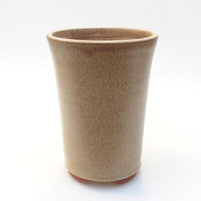 Ceramic bonsai bowl 10 x 10 x 14.5 cm, brown color - 1