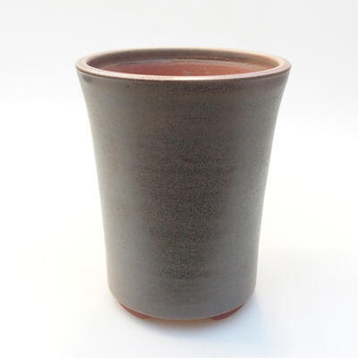 Ceramic bonsai bowl 10 x 10 x 13 cm, color gray - 1