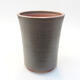 Ceramic bonsai bowl 10 x 10 x 13 cm, color gray - 1/3
